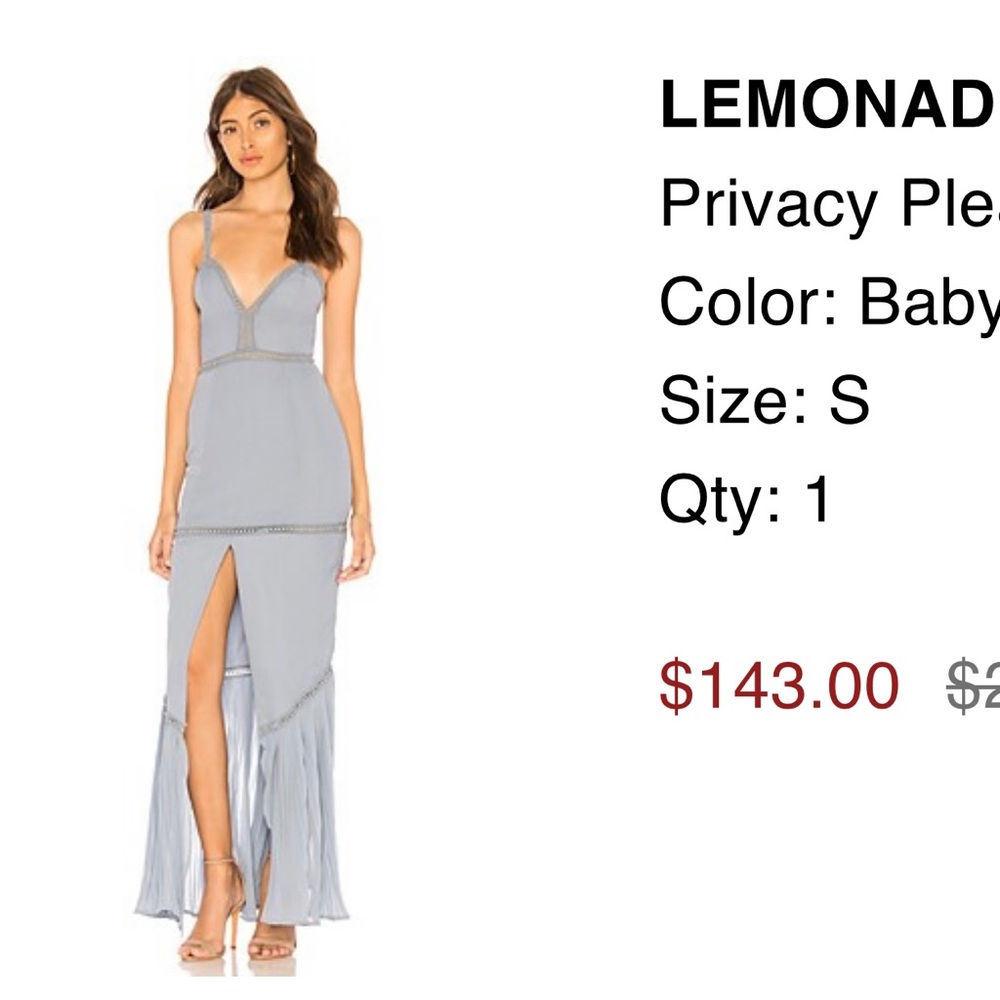 Small, Privacy Please gown, blue